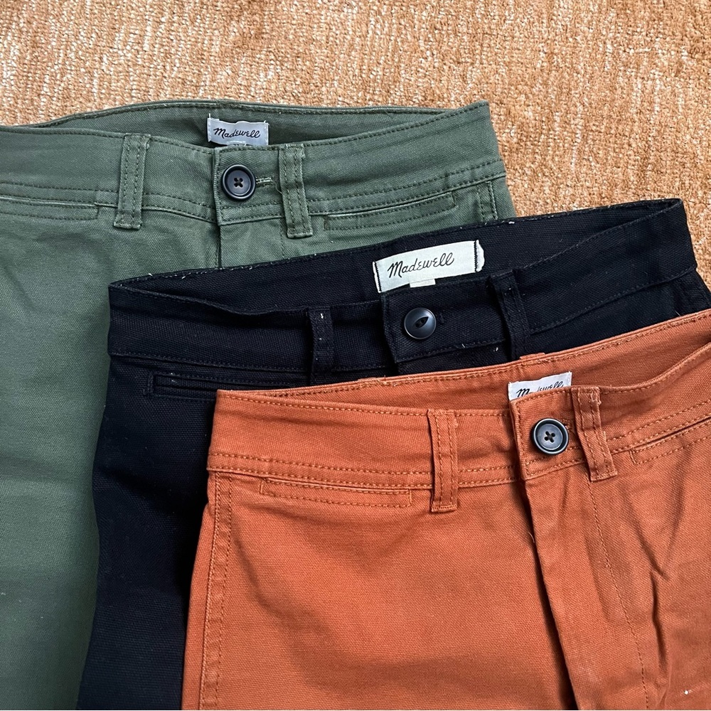 3 pairs of Madewell Emmett Pants Bundle